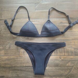 Triangl Navy Blue Bikini Top XS Bottoms S
